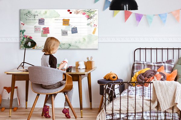 Tableau magnétique effaçable Une recette pour les souvenirs et l'inspiration