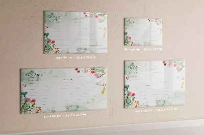 Tableau magnétique effaçable Une recette pour les souvenirs et l'inspiration