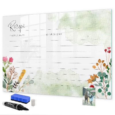 Tableau effaçable magnétique Un tableau créatif pour les recettes et les souvenirs