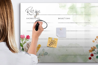 Tableau effaçable magnétique Un tableau créatif pour les recettes et les souvenirs