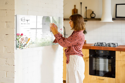 Tableau effaçable magnétique Un tableau créatif pour les recettes et les souvenirs