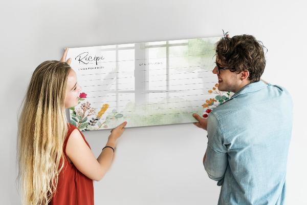 Tableau effaçable magnétique Un tableau créatif pour les recettes et les souvenirs
