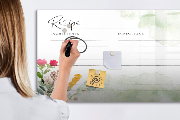 Tableau effaçable magnétique Un tableau créatif pour les recettes et les souvenirs