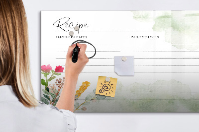 Tableau effaçable magnétique Un tableau créatif pour les recettes et les souvenirs