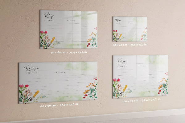 Tableau effaçable magnétique Un tableau créatif pour les recettes et les souvenirs