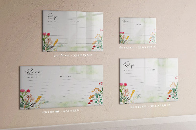 Tableau effaçable magnétique Un tableau créatif pour les recettes et les souvenirs