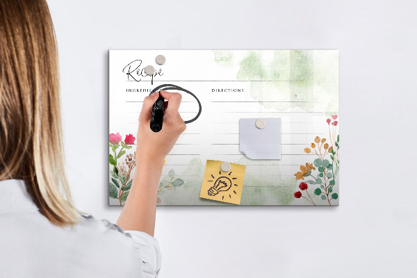 Tableau effaçable magnétique Un tableau créatif pour les recettes et les souvenirs