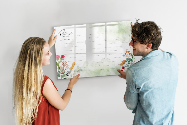 Tableau effaçable magnétique Un tableau créatif pour les recettes et les souvenirs