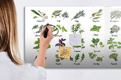 Tableau effaçable magnétique Herbes et photos au même endroit