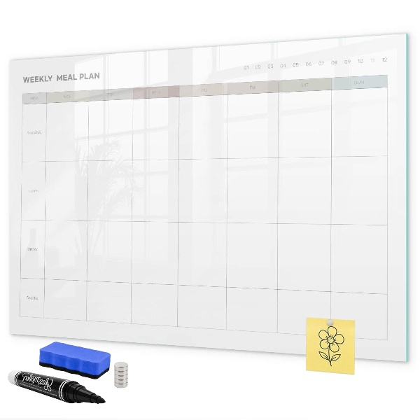 Tableau magnétique effaçable Menu pour toute la semaine