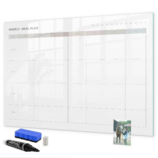 Tableau magnétique effaçable Menu pour toute la semaine