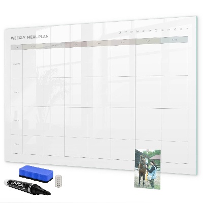 Tableau magnétique effaçable Menu pour toute la semaine