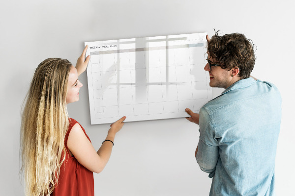 Tableau magnétique effaçable Menu pour toute la semaine