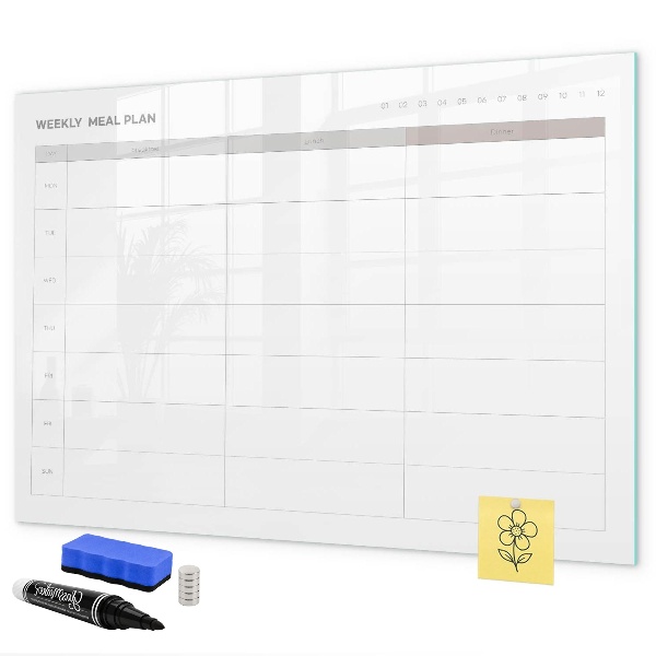 Tableau effaçable magnétique Menu de la semaine