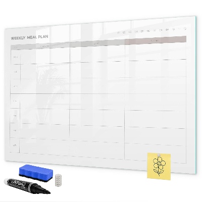 Tableau effaçable magnétique Menu de la semaine