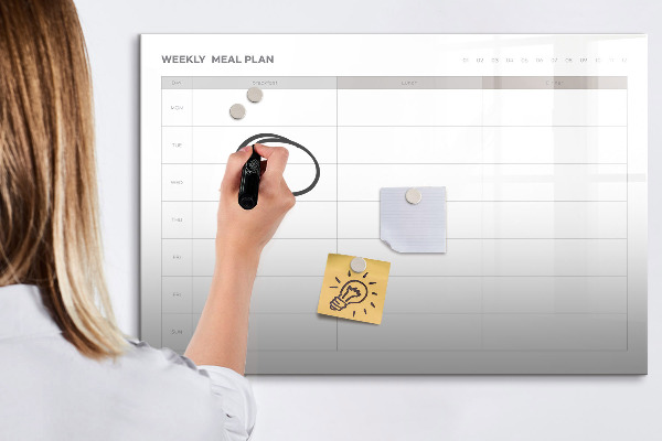 Tableau effaçable magnétique Menu de la semaine