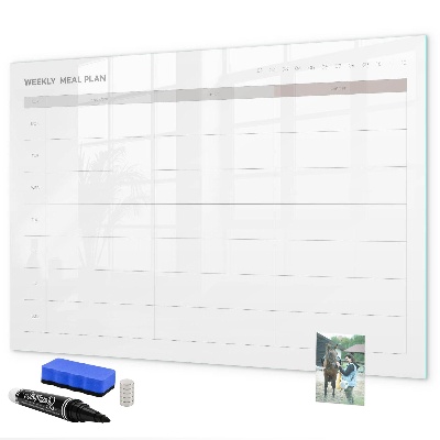 Tableau effaçable magnétique Menu de la semaine