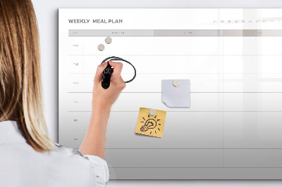 Tableau effaçable magnétique Menu de la semaine