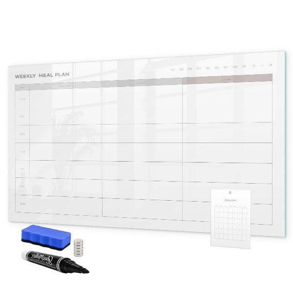Tableau effaçable magnétique Menu de la semaine