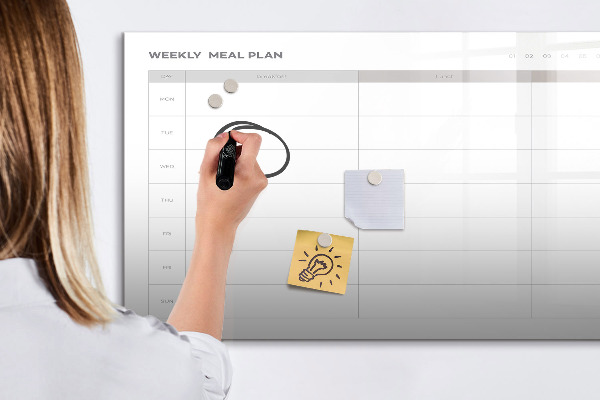 Tableau effaçable magnétique Menu de la semaine