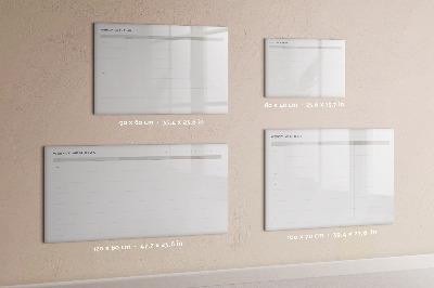 Tableau effaçable magnétique Menu de la semaine