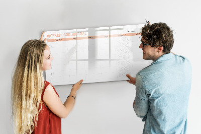 Tableau magnétique effaçable Journal alimentaire hebdomadaire et notes