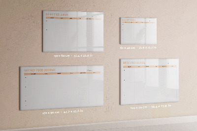 Tableau magnétique effaçable Journal alimentaire hebdomadaire et notes