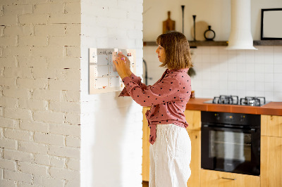 Tableau magnétique effaçable Agenda hebdomadaire avec espace pour photos