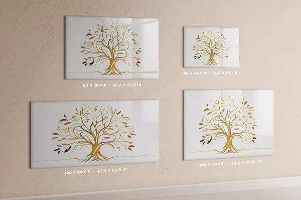 Tableau magnétique effaçable Arbre à souvenirs avec photos et notes