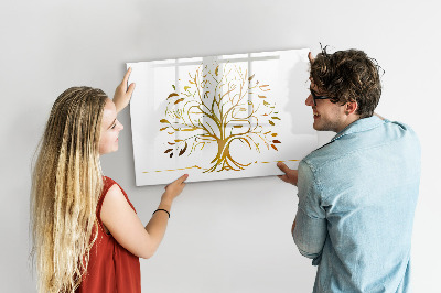 Tableau magnétique effaçable Arbre à souvenirs avec photos et notes