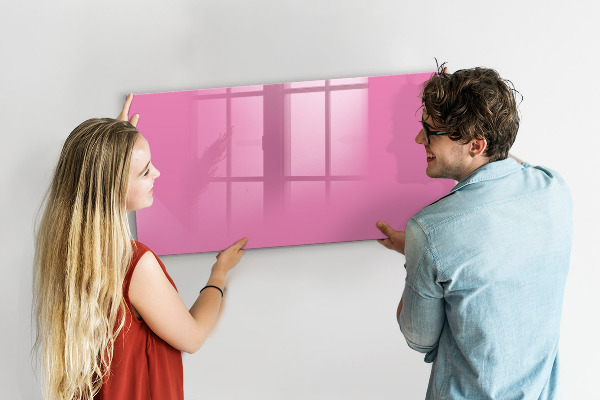 Tableau magnétique effaçable Tableau rose pour les notes et les photos
