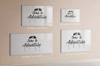 Tableau magnétique effaçable L'heure est à l'aventure et aux souvenirs