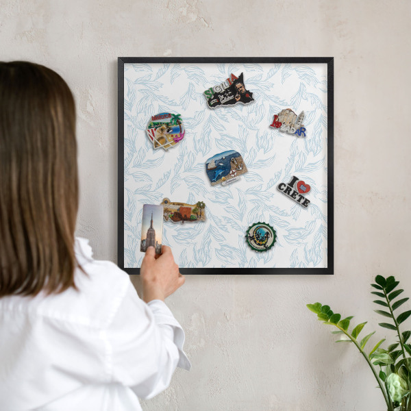 Tableau magnétique encadré de couleur noire Thème clair