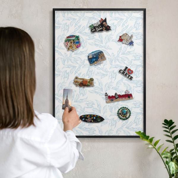 Tableau magnétique encadré de couleur noire Thème clair