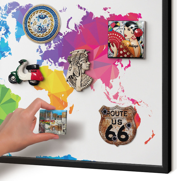 Tableau magnétique encadré de couleur noire Carte des couleurs