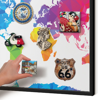 Tableau magnétique encadré de couleur noire Carte des couleurs