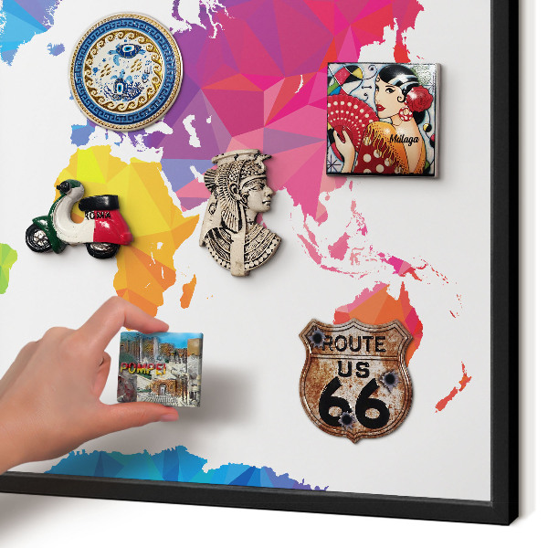 Tableau magnétique encadré de couleur noire Carte des couleurs