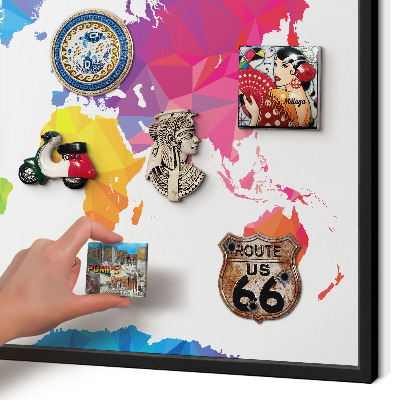 Tableau magnétique encadré de couleur noire Carte des couleurs