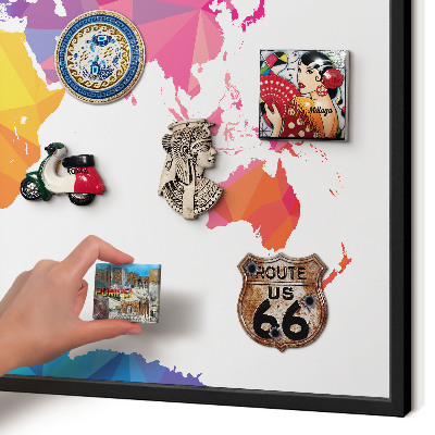 Tableau magnétique encadré de couleur noire Carte des couleurs