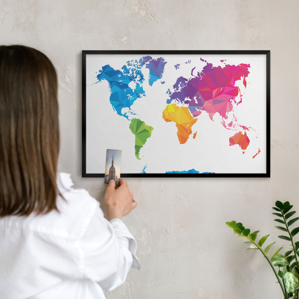 Tableau magnétique encadré de couleur noire Carte des couleurs