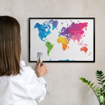 Tableau magnétique encadré de couleur noire Carte des couleurs