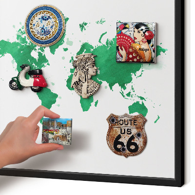 Panneau pour aimants souvenirs cadre noir Carte verte