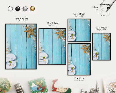 Tableau magnétique encadré de couleur noire Repos des vacances