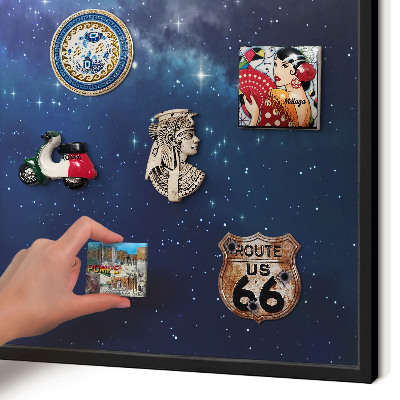 Panneau pour aimants souvenirs cadre noir Espace stellaire