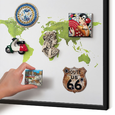 Tableau magnétique encadré de couleur noire Carte verte