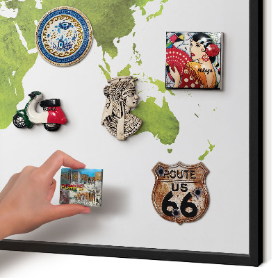Tableau magnétique encadré de couleur noire Carte verte