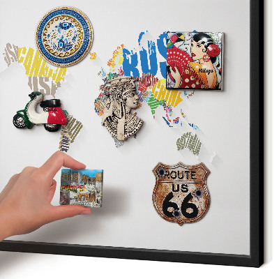 Panneau pour aimants souvenirs cadre noir Carte des couleurs