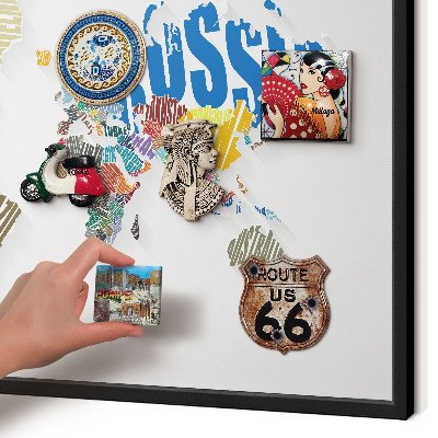 Panneau pour aimants souvenirs cadre noir Carte des couleurs