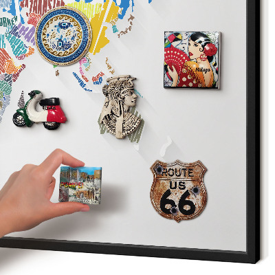 Panneau pour aimants souvenirs cadre noir Carte des couleurs