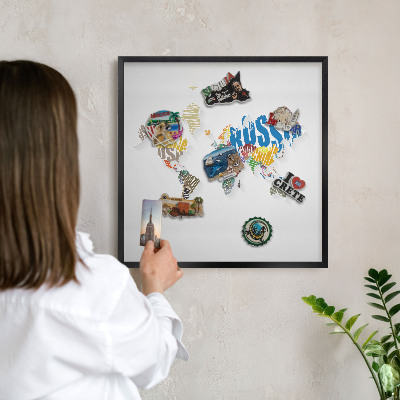 Panneau pour aimants souvenirs cadre noir Carte des couleurs